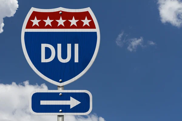Αμερικανικό αυτοκινητόδρομο Dui πινακίδα — Φωτογραφία Αρχείου
