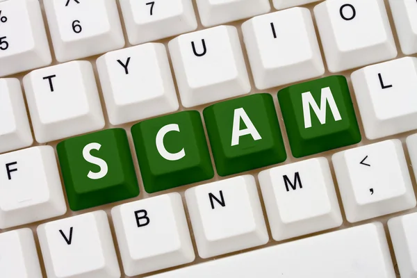 Internet Scams Alerta — Fotografia de Stock