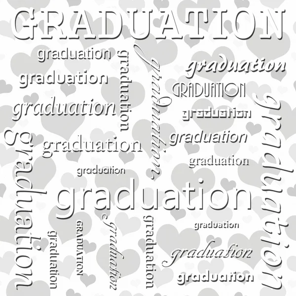 Graduation Design with Gray and White Hearts Tile Pattern Repeat — Stock Photo, Image