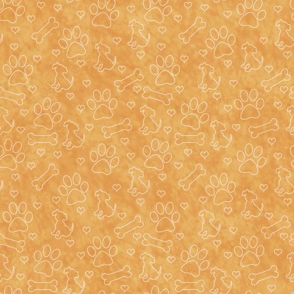 Oranje hondje tegel patroonherhaling achtergrond — Stockfoto