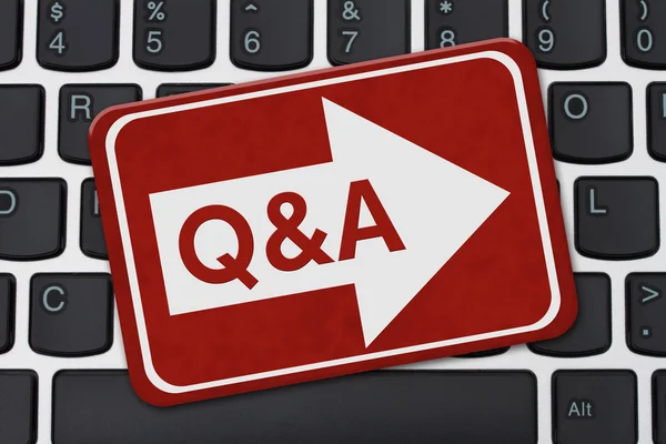 Q&A biztosít az üzleti az interneten — Stock Fotó