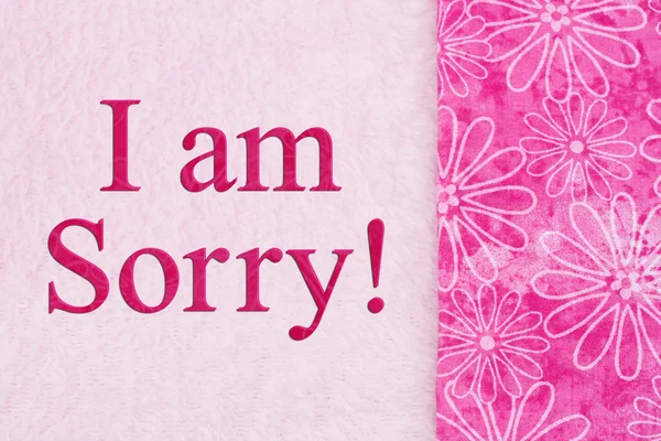 I am Sorry Message — Stock Photo, Image
