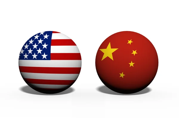 The United States of America and China working together — Stock Photo, Image