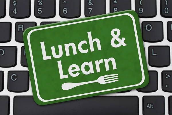 Lunch en leren teken — Stockfoto