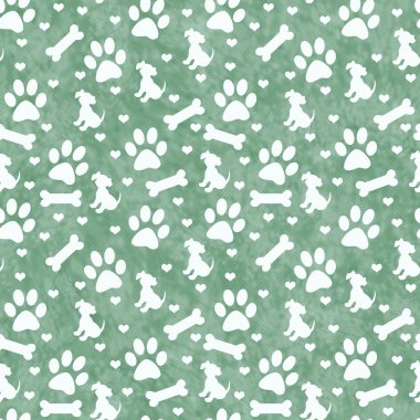 Yeşil köpek döşeme deseni tekrar arka planı