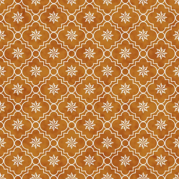 Oranje en wit acht puntige Pinwheel ' ster ' symbool tegel patroon — Stockfoto