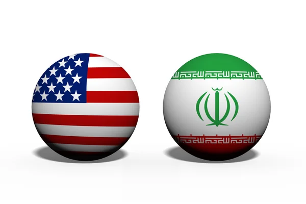 USA och Iran arbetar tillsammans — Stockfoto