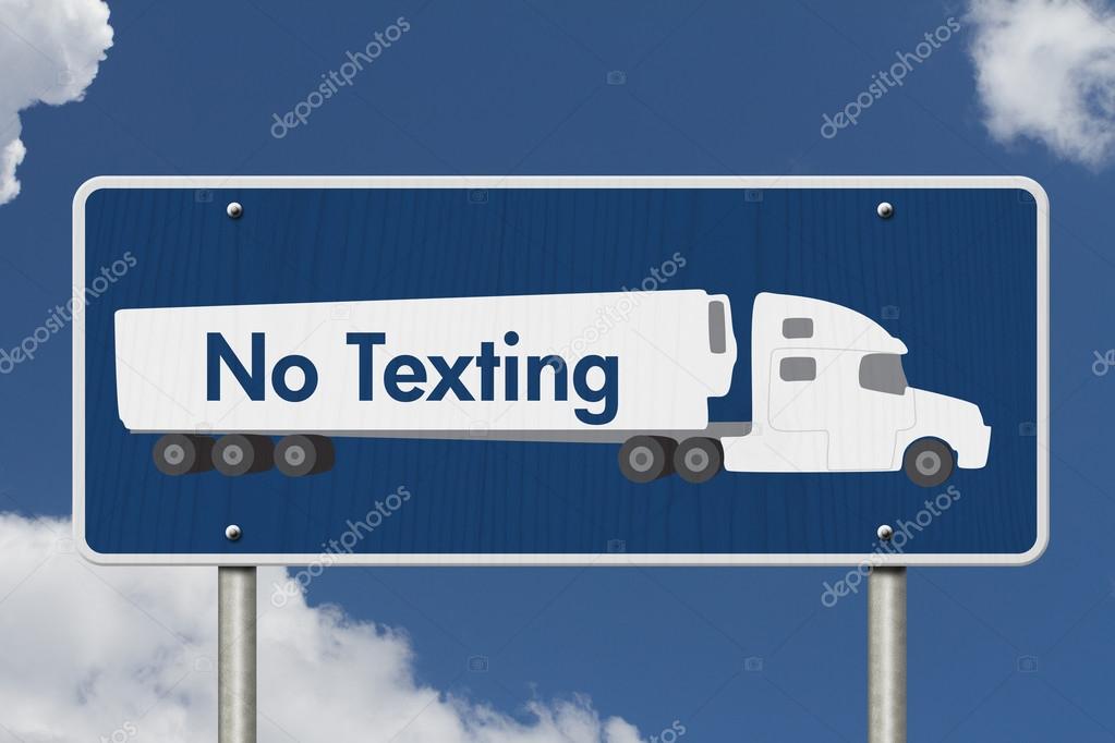 No Texting Road Sign