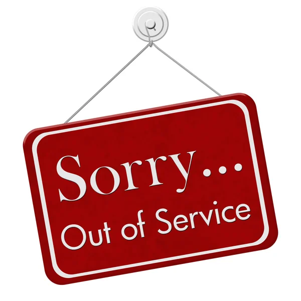 Sorry Out of Service Sign — Stock Photo, Image