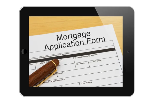 Applying for your mortgage on the Internet — Stock Photo, Image