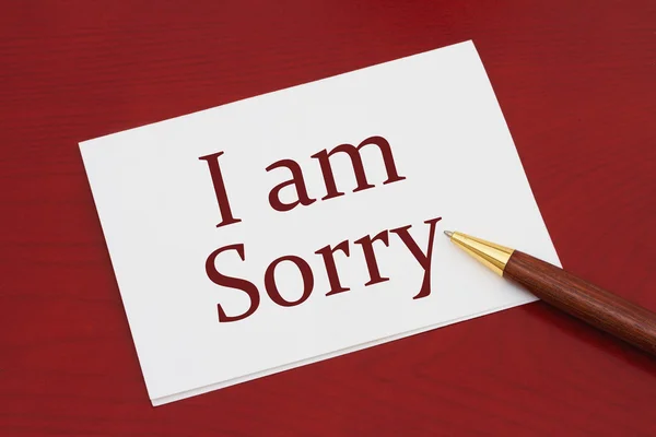 I am Sorry Card — Stock Photo, Image