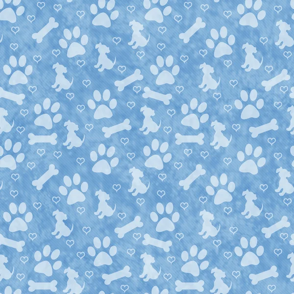 Azul Doggy Tile Padrão Repita Fundo — Fotografia de Stock