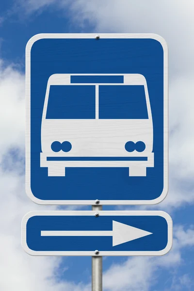 This way to the Bus Stop — Stock Photo, Image