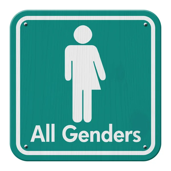 Teal Transgender Sign — Stock Photo, Image