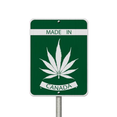 Made in Canada Marijuana Sign clipart