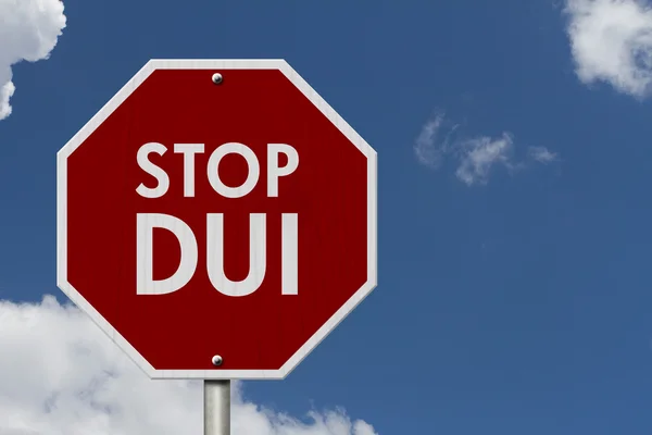 Πινακίδα DUI Stop — Φωτογραφία Αρχείου