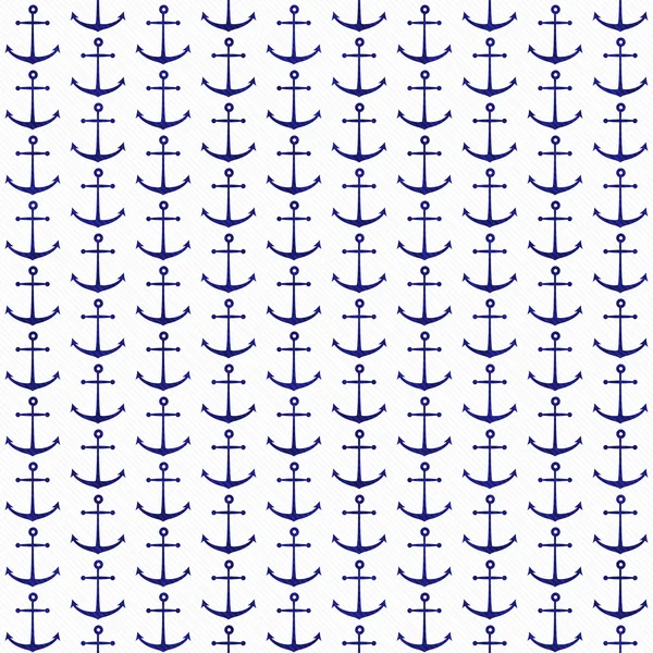 Azul marinho e branco âncora náutica repetir fundo — Fotografia de Stock