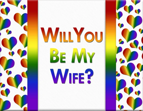 LGBT Will You Be My Wife Message — Stock Photo, Image