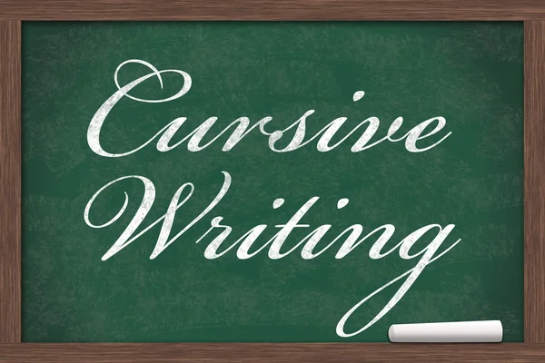 Cursive yazma öğrenme — Stok fotoğraf
