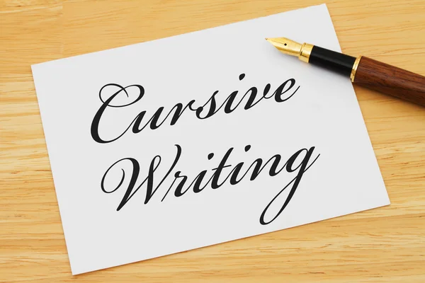 Apprendre à écrire cursive — Photo