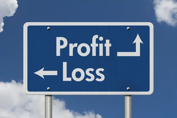 Difference between Profit and Loss — Stock Photo, Image