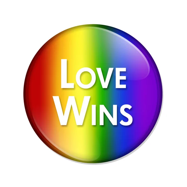 El amor LGBT gana el botón — Foto de Stock