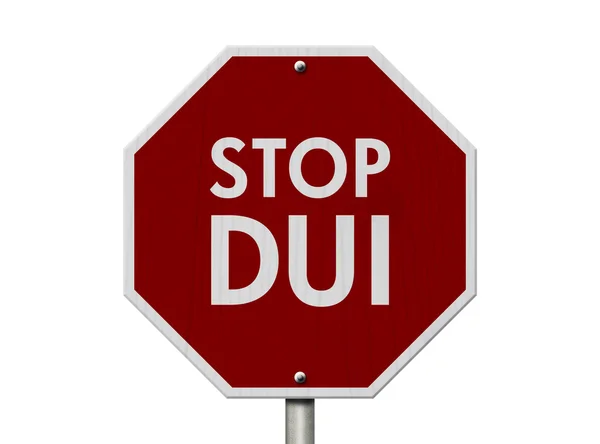 DUI Stop cartello stradale — Foto Stock