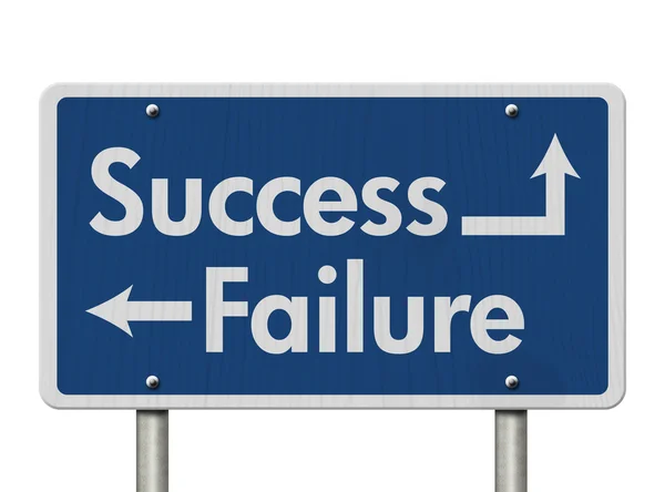 Разница между успехом и провалом — стоковое фото