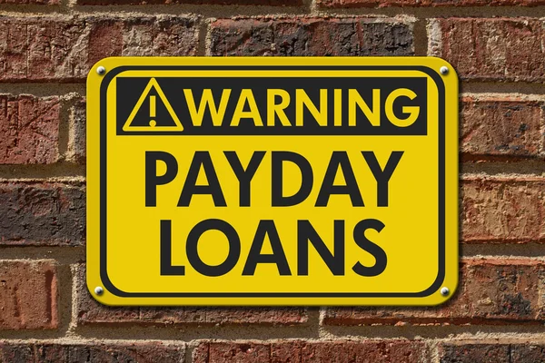 Payday Loans znak ostrzegawczy — Zdjęcie stockowe