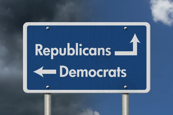 Difference between Republicans and  Democrats — Stock Photo, Image