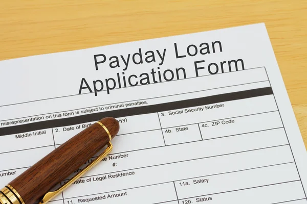 Υποβολή αίτησης για ένα Payday δάνειο — Φωτογραφία Αρχείου