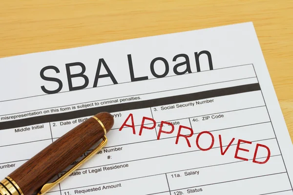 Applying for a SBA Loan Approved — Stock Photo, Image