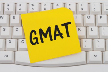 Studying for your GMAT online clipart