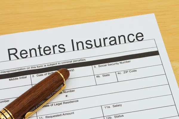 Applying for a Renters Insurance — Stock Photo, Image