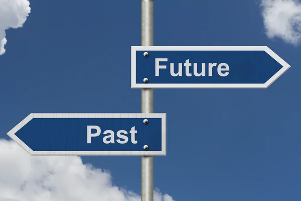 Skillnaden mellan förflutnan och framtiden — Stockfoto