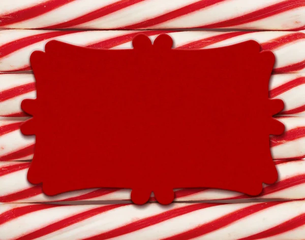 Christmas Frame Made Candy Canes Copy Space Your Holiday Message —  Fotos de Stock