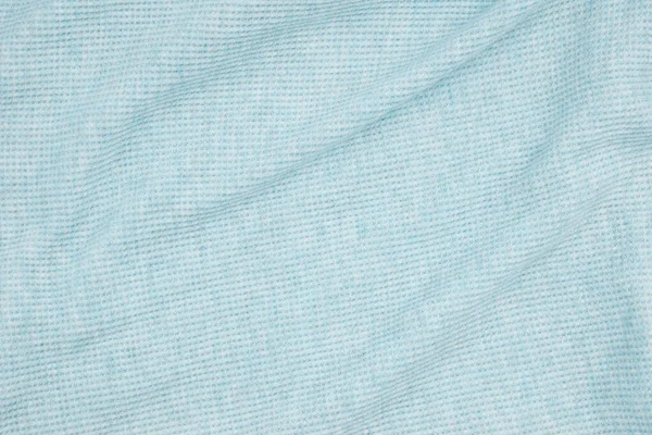 Blå Stickad Marmor Med Rynkor Texturerat Material Bakgrund Med Kopieringsutrymme — Stockfoto
