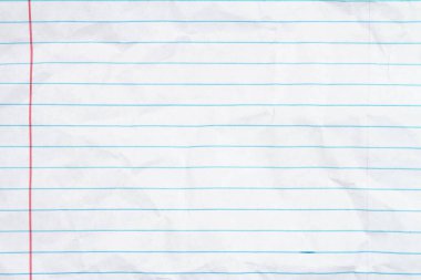 Okul, okul mesajınız için fotokopi alanı ile birlikte buruşmuş kağıt arka plan