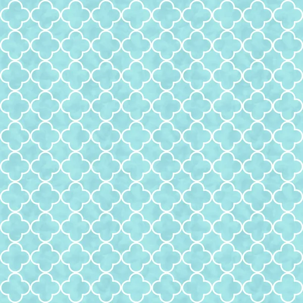 Illustratie Teal Quatrefoil Lijnen Weven Materiaal Patroon Achtergrond Die Naadloos Stockfoto