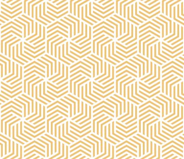 Görüntü beyaz ve sarı altıgen desenli arka plan pürüzsüz ve tekrarlanıyor