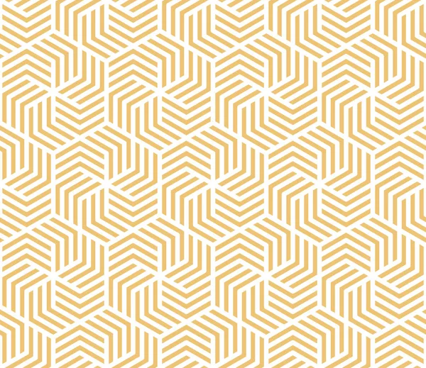 Illustration White Yellow Hexagon Pattern Background Seamless Repeats — Stock Photo, Image
