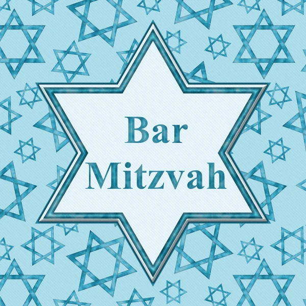 Bar Mitzvah Message Outline Star David Blue Shield David Pattern — Stock Photo, Image
