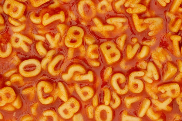 Ζυμαρικά Αλφάβητο Σούπα Φόντο Για Σνακ Μήνυμά Σας Γεύμα Εικόνα Αρχείου