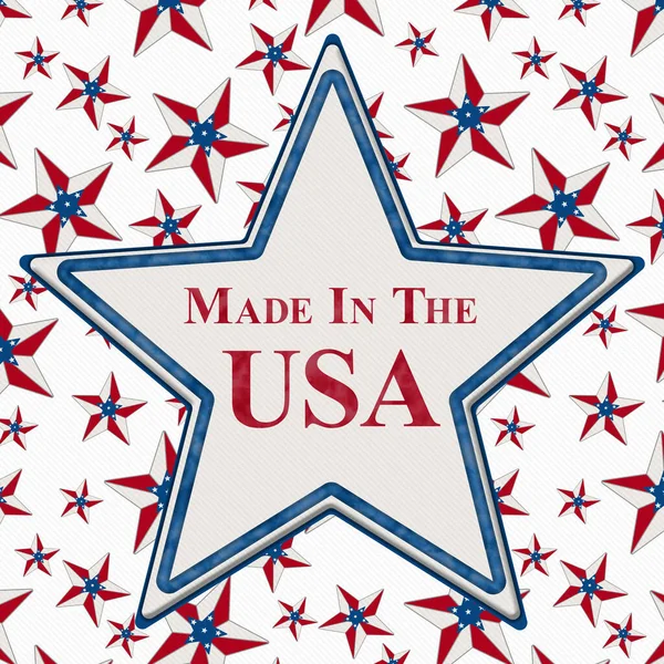 Made Usa Message Star Illustration Estrellas Bandera Estados Unidos Rojas Imagen de archivo