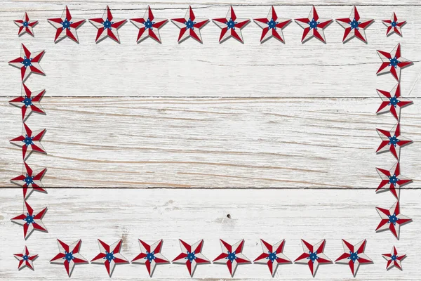 Fondo Patriótico Retro Americano Con Estrellas Bandera Grunge Usa Madera — Foto de Stock