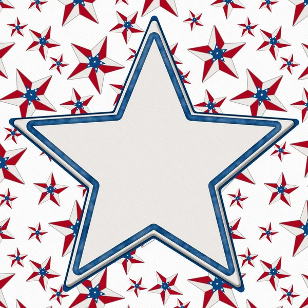 Moldura Dos Eua Com Ilustração Vermelho Branco Azul Estrelas Bandeira Imagem De Stock