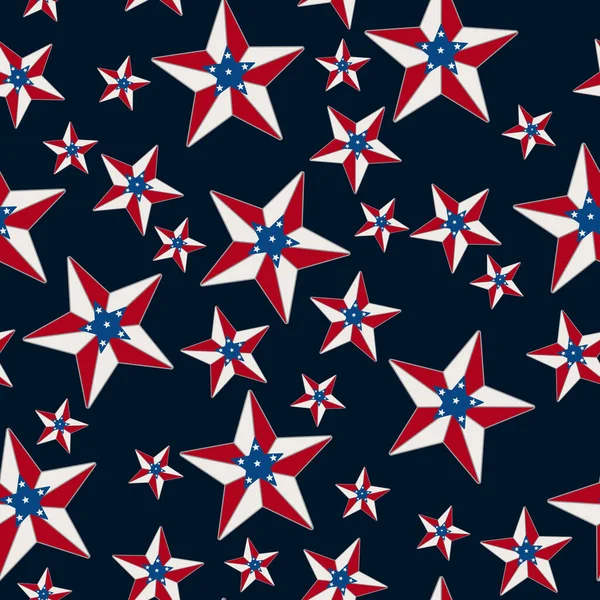 Иллюстрация Красный Белый Синий Флаг Сша Звезды Узор Фон Который — стоковое фото