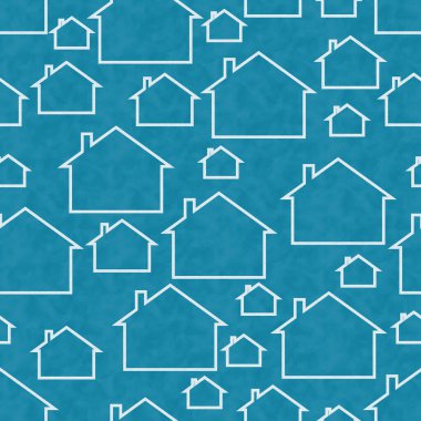 Resim mavi ve beyaz ev desenli arka plan pürüzsüz ve tekrarlı