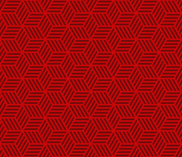 Illustration Red Cubes Lines Pattern Background Seamless Repeats — Stock Photo, Image