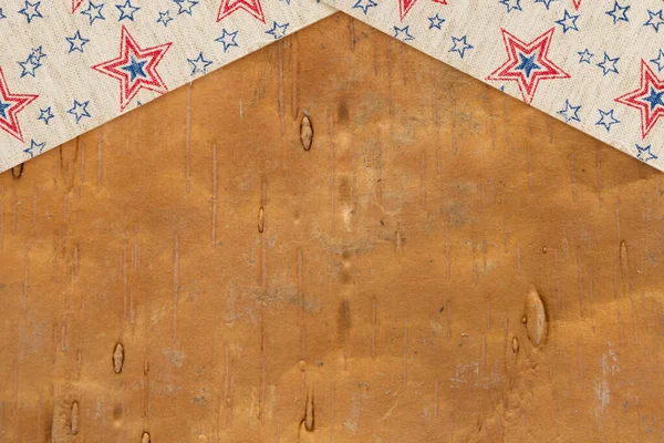 Retro Amerikaanse Patriottische Achtergrond Met Usa Vlag Sterren Lint Hout — Stockfoto